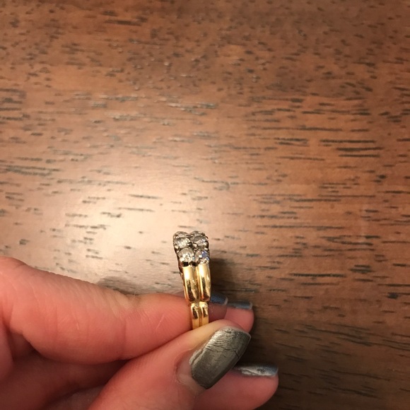 Vintage Old Mine Cut Diamond Ring / Yellow Gold - Picture 5 of 6